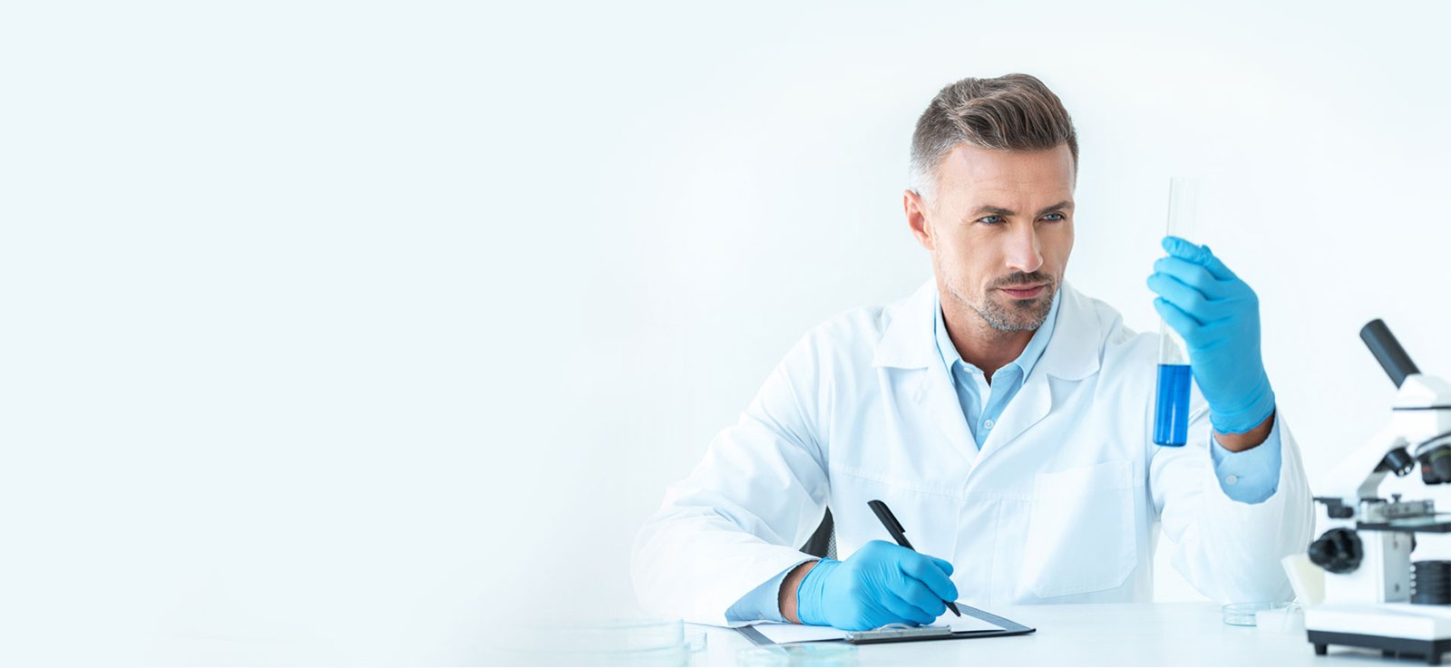 Scientist researching soy isoflavones to discover their health-enhancing properties